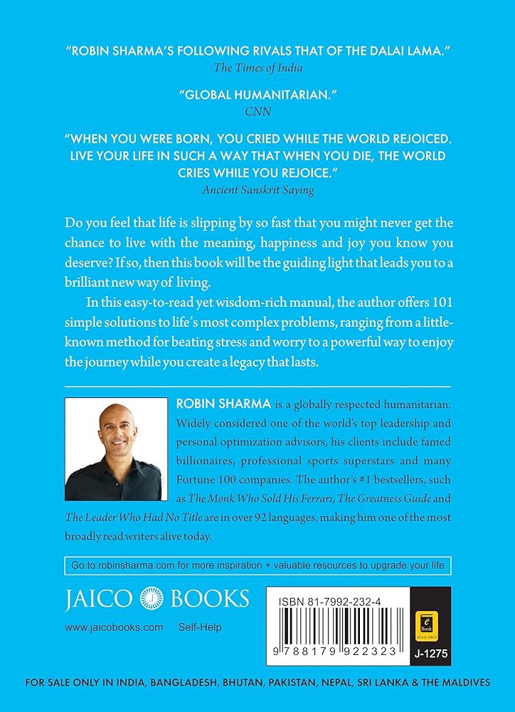 WHO WILL CRY WHEN YOU DIE by ROBIN SHARMA