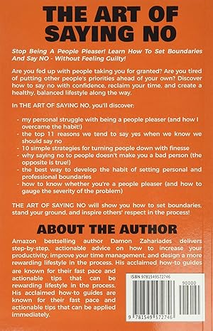 THE ART OF SAYING NO By DAMON ZAHARIADES