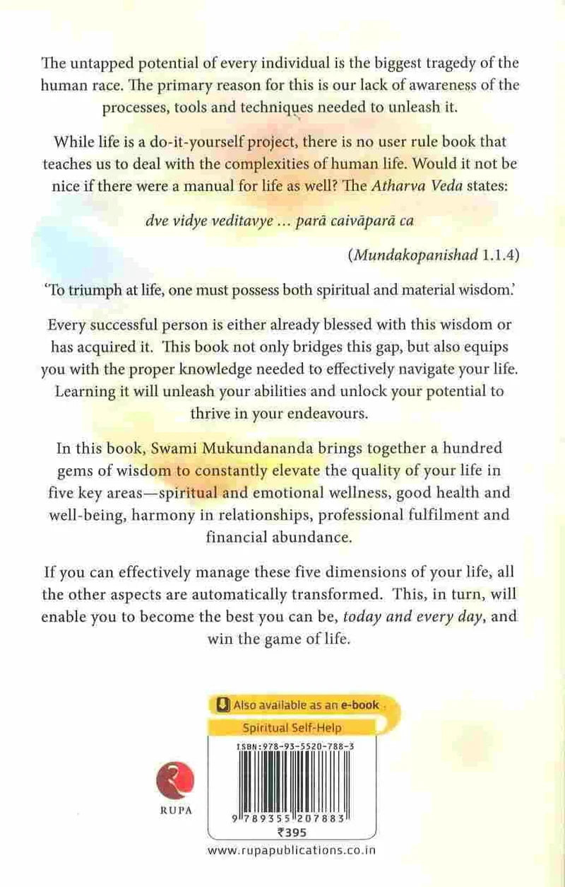 GOLDEN RULES FOR LIVING YOUR BEST LIFE By MUKUNDANANDA