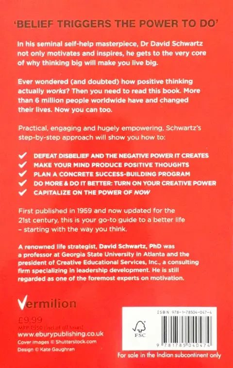 THE MAGIC OF THINKING BIG by DAVID SCHWARTZ