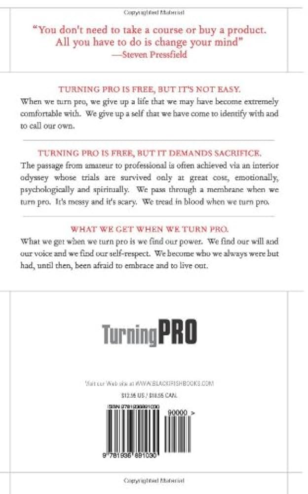 TURNING PRO By STEVEN PRESSFIELD