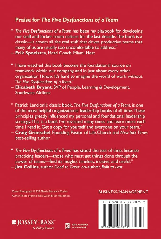 The Five Dysfunctions of a Team by Patrick Lencioni