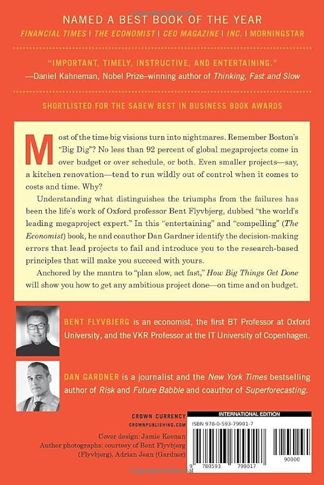 HOW BIG THINGS GET DONE By BENT FLYVBJERG & DAN GARDNER