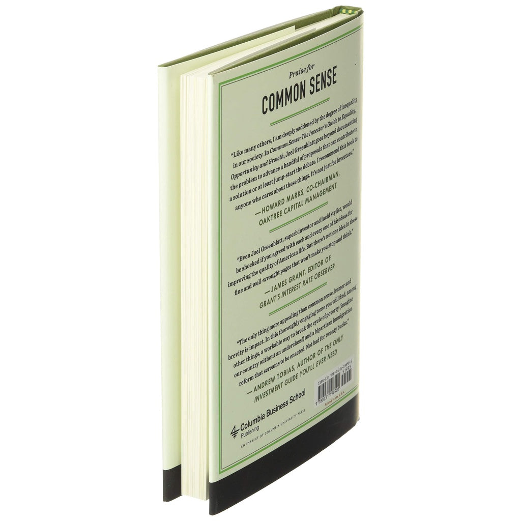 COMMON SENSE – THE INVESTOR`S GUIDE TO EQUALITY, OPPORTUNITY, AND GROWTH (HARDCOVER) - JOEL GREENBLATT