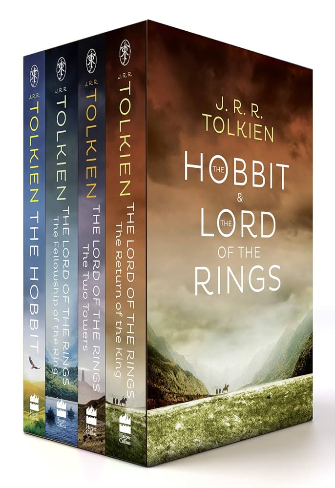 THE HOBBIT AND THE LORD OF THE RINGS [4 BOOKS] BOXED SET by JRR TOLKIEN