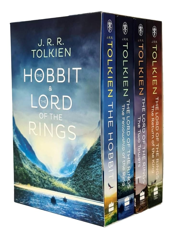 THE HOBBIT AND THE LORD OF THE RINGS [4 BOOKS] BOXED SET by JRR TOLKIEN