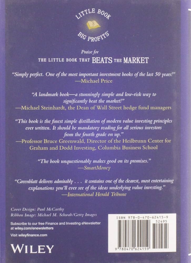 THE LITTLE BOOK THAT BEATS THE MARKET By JOEL GREENBLATT